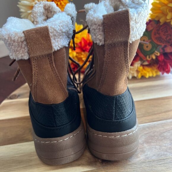 Baretraps Alta Womens Faux Shearling Snow Boot Sz 9M Brown Waterproof - Picture 5 of 12